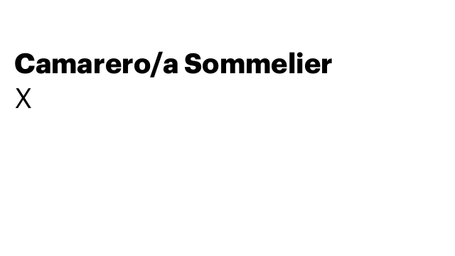 Camarero/a Sommelier
