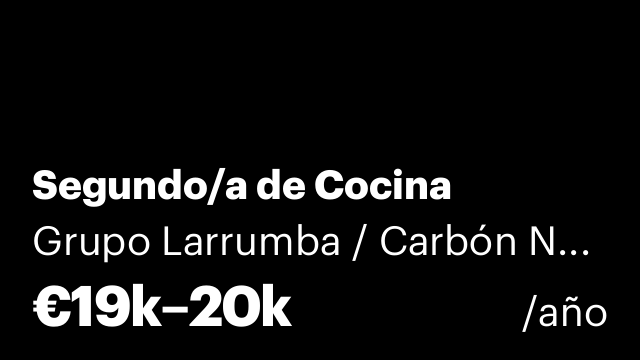 Segundo/a de Cocina