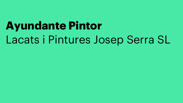 Ayundante Pintor