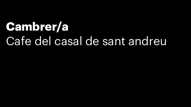 Cambrer/a