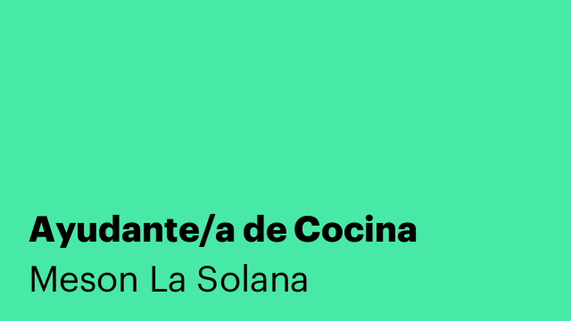 Ayudante/a de Cocina
