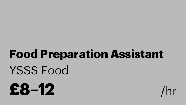 Food Preparation Assistant