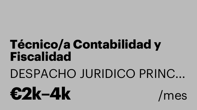 Técnico/a Contabilidad y Fiscalidad