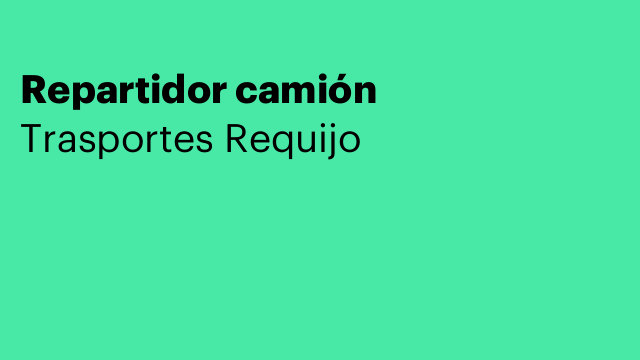 Repartidor camión