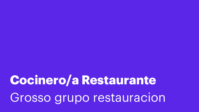 Cocinero/a Restaurante