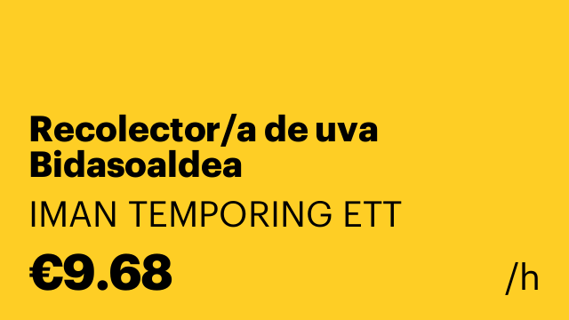 Recolector/a de uva Bidasoaldea