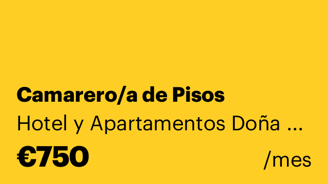 Camarero/a de Pisos