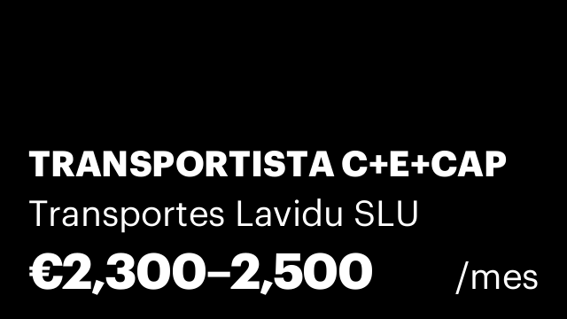 TRANSPORTISTA C+E+CAP