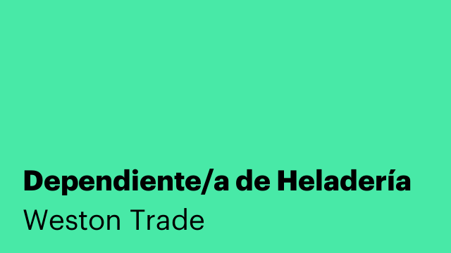 Dependiente/a de Heladería