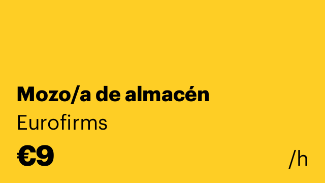 Mozo/a de almacén