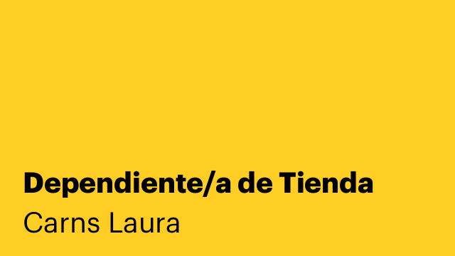 Dependiente/a de Tienda