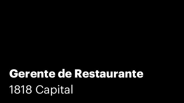 Gerente de Restaurante
