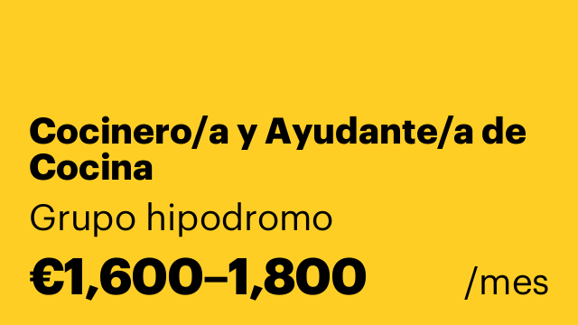 Cocinero/a y Ayudante/a de Cocina