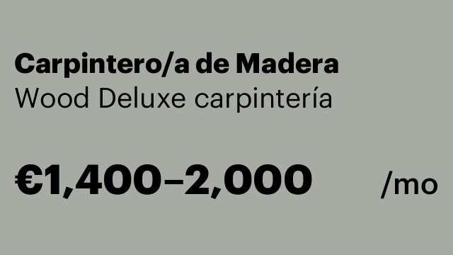 Carpintero/a de Madera