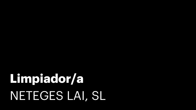 Limpiador/a