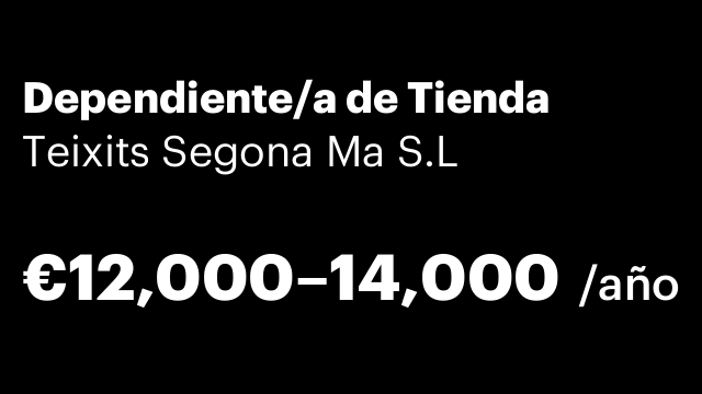 Dependiente/a de Tienda