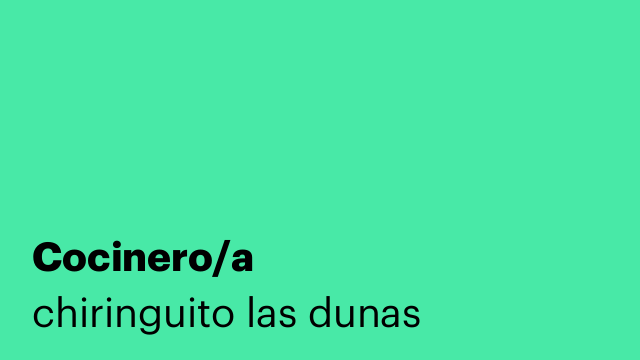 Cocinero/a