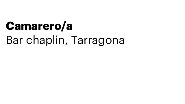 Camarero/a