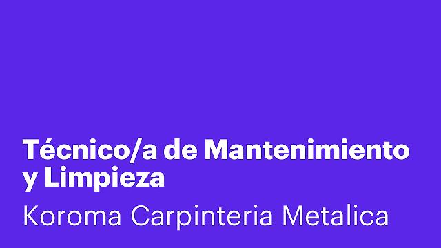 Técnico/a de Mantenimiento y Limpieza