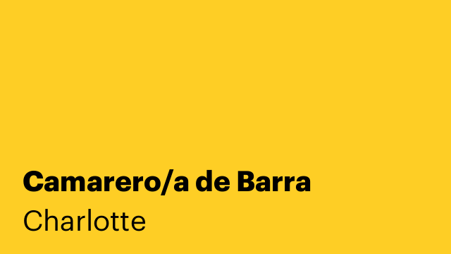 Camarero/a de Barra