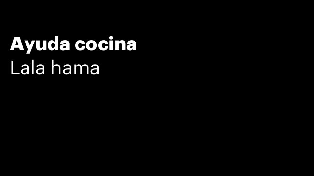 Ayuda cocina