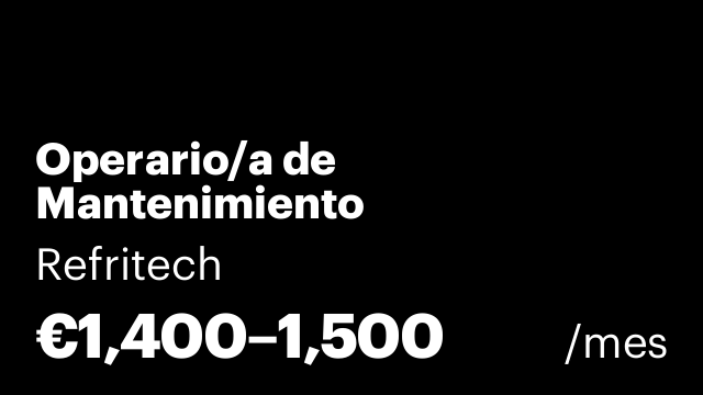 Operario/a de Mantenimiento