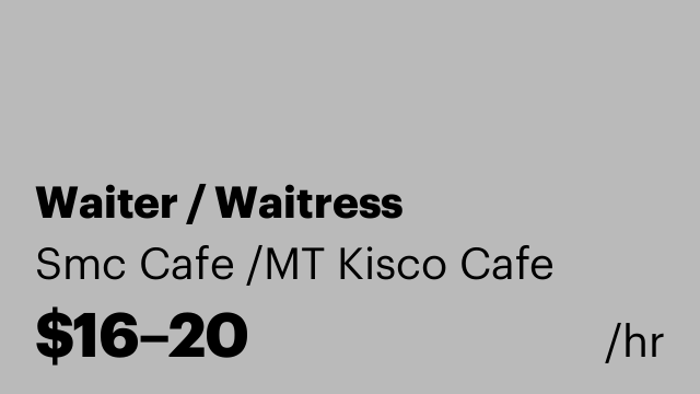 Waiter / Waitress