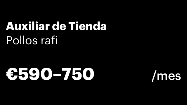 Auxiliar de Tienda