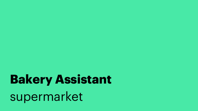 Bakery Assistant