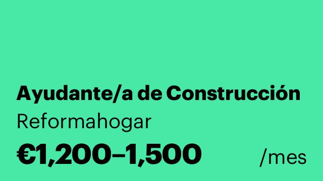 Ayudante/a de Construcción
