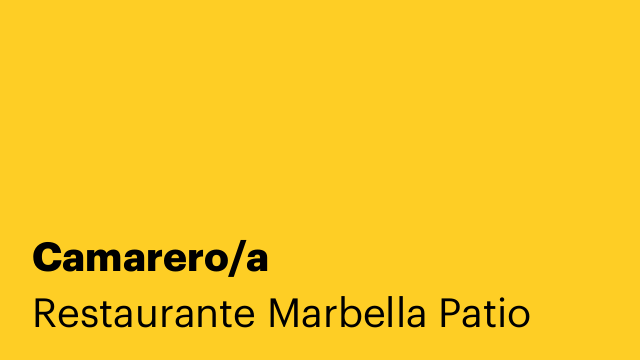 Camarero/a