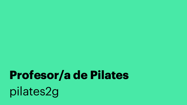 Profesor/a de Pilates