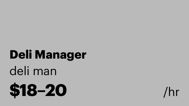 Deli Manager