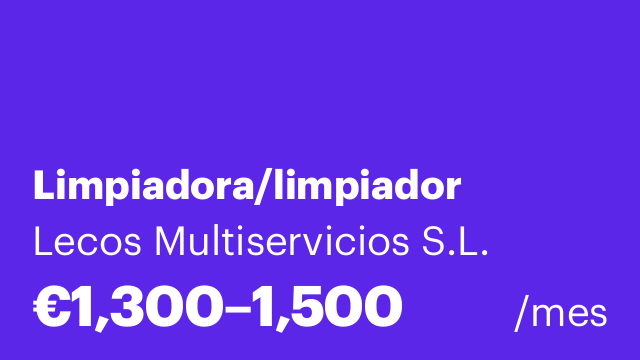 Limpiadora/limpiador