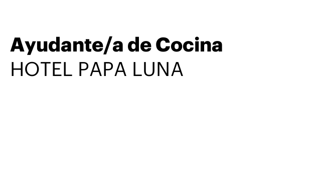 Ayudante/a de Cocina