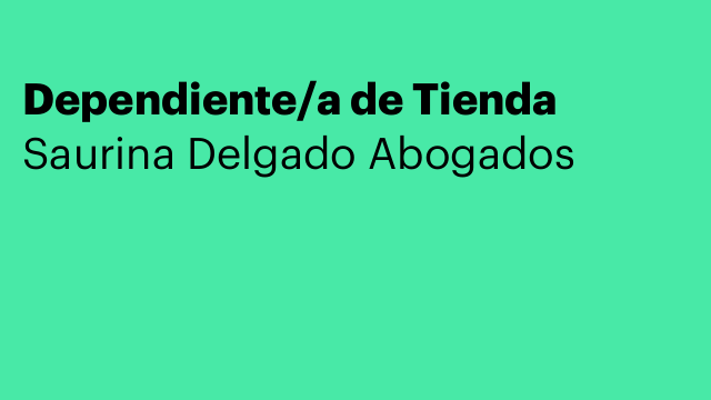 Dependiente/a de Tienda