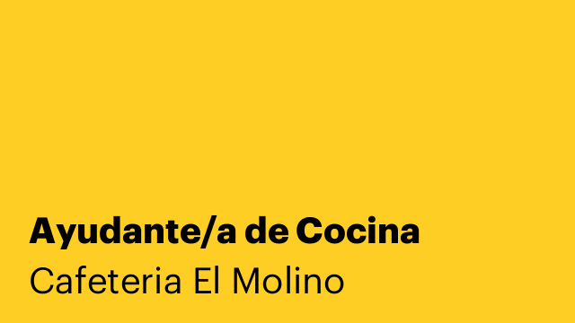 Ayudante/a de Cocina