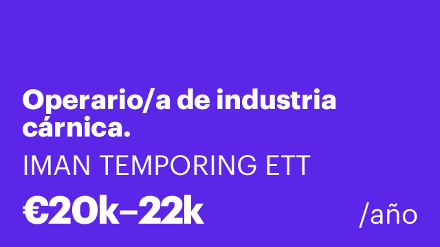Operario/a de industria cárnica.