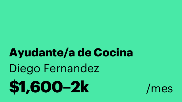 Ayudante/a de Cocina
