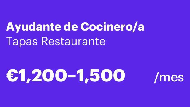 Ayudante de Cocinero/a