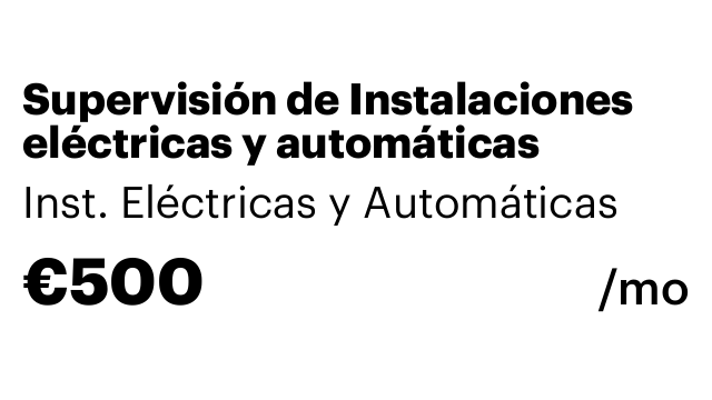Supervisión de Instalaciones eléctricas y automáticas