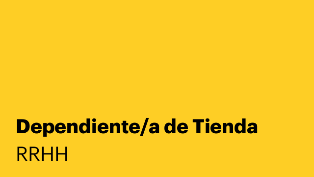 Dependiente/a de Tienda