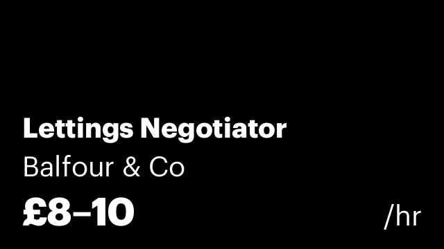 Lettings Negotiator