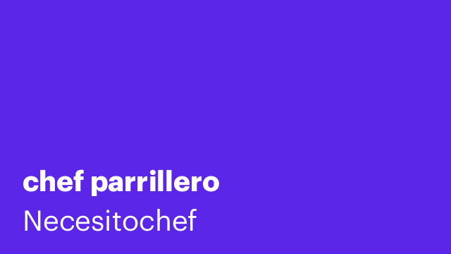 chef parrillero