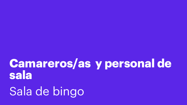Camareros/as  y personal de sala