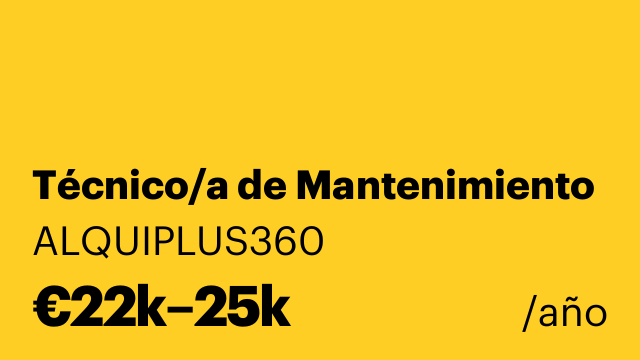Técnico/a de Mantenimiento