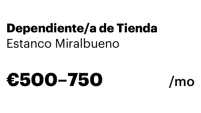 Dependiente/a de Tienda