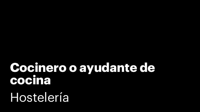 Cocinero o ayudante de cocina