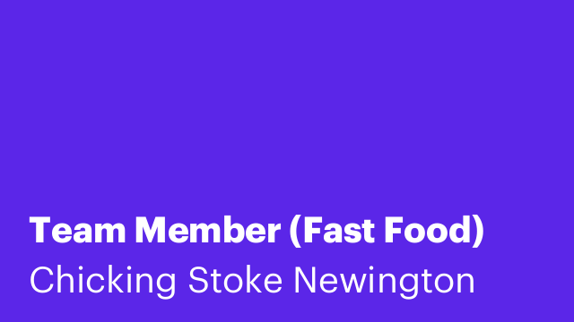 Team Member (Fast Food)