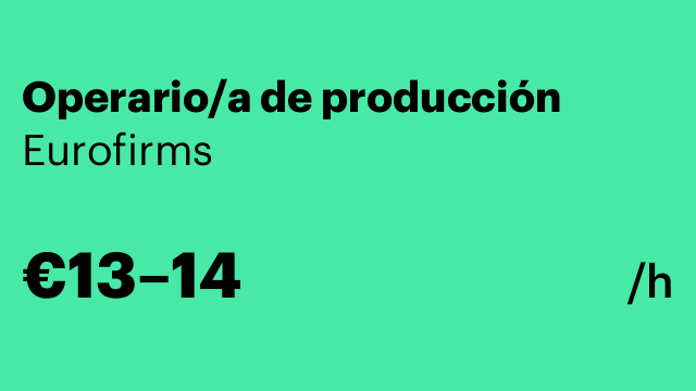 Operario/a de producción